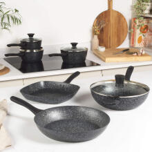 Salter BW06235S1BRMFOB Megastone 3-Piece Frying Pan Set - 20/24/28cm