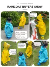 Kids Soft Raincoat Dino Art.258547 Blue   детский стильный дождевик