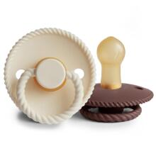 Frigg Daisy Round Latex Art.101613 Cream/Lupine Pacifier (nipple) made of 100% natural rubber 0-6 months (2 pcs.)