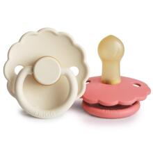 Frigg Daisy Round Latex Art.101946 Peony/Cedar Pacifier (nipple) made of 100% natural rubber 0-6 months (2 pcs.)