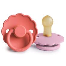 Frigg Daisy Round Latex Art.101946 Peony/Cedar Pacifier (nipple) made of 100% natural rubber 0-6 months (2 pcs.)