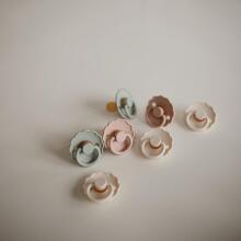 Frigg Daisy Round Latex Art.76221414 Blush/Cream Pacifier (nipple) made of 100% natural rubber 0-6 months (2 pcs.)