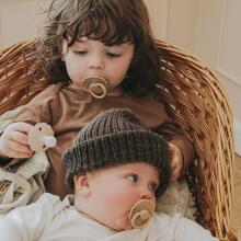 Frigg Daisy Round Latex Art.101947 Peony/Cedar Pacifier (nipple) made of 100% natural rubber 6-18 months (2 pcs.)
