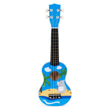 Gitara ukulele vaikams medinė 4 stygos nailoninės grojimo plektrą ECOTOYS