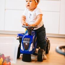 FALK Baby New Holland Mėlynas Traktorius su Priekaba + nuo 1 metų