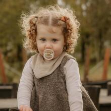 Frigg Little Viking Round Latex Art.10531 Sigrid Pacifier (nipple) made of 100% natural rubber 0-6 months (1 pcs.)