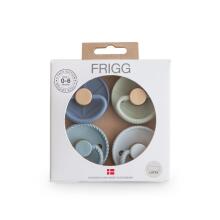 Frigg Pacifiers 4-pack Round Latex Art.101898 Skyline Serenity Пустышка(соска) из 100% натурального каучука 6-18 мес.(4 шт.)