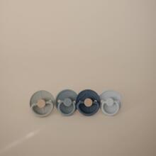 Frigg Pacifiers 4-pack Round Latex Art.101898 Skyline Serenity Пустышка(соска) из 100% натурального каучука 6-18 мес.(4 шт.)