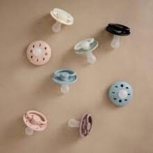 Frigg Moon Phase Round Latex Night Art.100177 Stone Blue Night/Sage Night Pacifier (nipple) made of 100% natural rubber 0-6 months (2 pcs.)