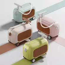Travel Boarding Luggage Suitcase Art.260368 Green  Чемодан-сиденье на колесах 3 в 1