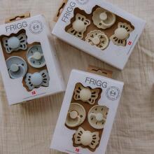 Frigg Pacifiers 4-pack Round Latex/Silicone Art.101484 Cream Pacifier (nipple) made of 100% natural rubber 0-6 months (4 pcs.)