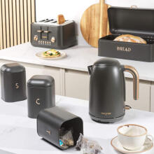 Salter BW13731EU7 Pebble 4-Piece Countertop Set Charcoal