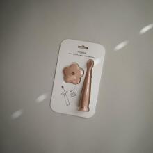 Mushie Flower Toothbrush  Art.2530442 Soft Lilac first silicone toothbrush