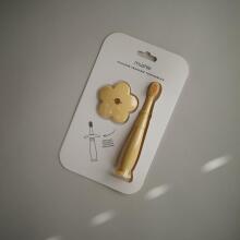 Mushie Flower Toothbrush  Art.2540182 Shifting Sand first silicone toothbrush