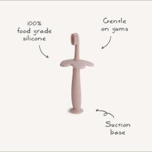 Mushie Flower Toothbrush  Art.2540182 Shifting Sand first silicone toothbrush