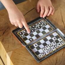 WOOPIE IQ Magnetic Chess Checkers Game 2in1 Travel Pocket 10 pieces
