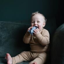 Mushie Silicone Teether Rattle Art.101475 Cambridge Blue Silikoninis barškutis (100 % natūralus)