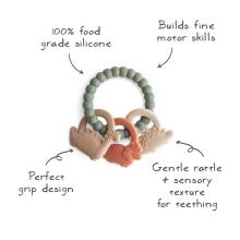 Mushie  Silicone  Teether Ring Art.101322 Silikoninis barškutis (100 % natūralus)