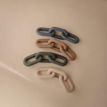 Mushie  Silicone  Teether Links Art.101271 Silikoninis barškutis (100 % natūralus)