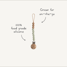 Mushie Silicone Pacifier Clip Eva Art.2090130 Taupe Pacifier holder