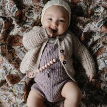 Mushie Silicone Pacifier Clip Halo Art.2120042 Clementine Pacifier holder