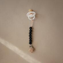 Mushie Silicone Pacifier Clip Halo Art.2120146 Powder  Pacifier holder
