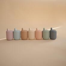 Mushie Silicone Sippy Cup Art.2480228 Powder Blue Silicone educational mug, 175 ml.