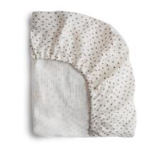 Mushie Crib Cotton Sheet  Art.2216075 Fog