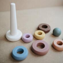 Mushie  Ringtower Art.2420327  Vaikų piramidė