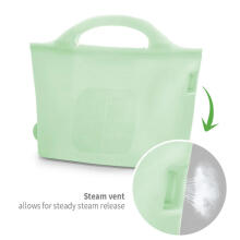 Haakaa Multipurpose Steamer & Steriliser Bag  Art.UTE098-LE Lime Многоцелевой пакет для стерилизации и пароварки ,1 шт.  2000 мл