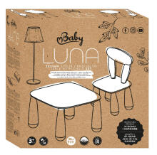 MALTEX SET LUNA Children's Table + Chair White/Grey