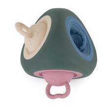 PETITE&MARS 584817 Silikoninis Jutiminis Žaislas Pop Triangulas Rūko Žalia 6 m+