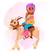 WOOPIE ROYAL Lėlė Raitelė su Arkliu Rinkinys