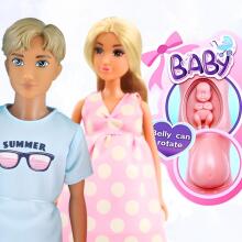 WOOPIE ROYAL Lėlės Rinkinys Šeimai Lily Nėštumo Tėtis Kūdikis