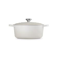 Cast iron pot round &Oslash;34cm / 12L cream color