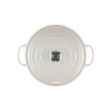 Cast iron pot round &Oslash;34cm / 12L cream color
