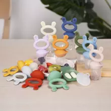 Haakaa Fresh Food Feeder Mini Combo Art.BHK154-SB Steel Blue силиконовoe cитечко для кормления свежими овощами