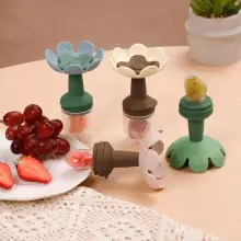 Haakaa Flower Freeze-N-Feed Mini Combo Art.BHK157-KB Sky Blue  Silicone strainer for feeding fresh vegetables (Nibbler)