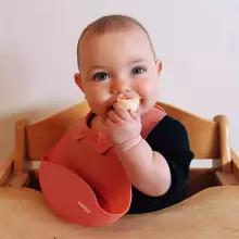 Haakaa Silicone Bib Art.UTE63-RT Rust  Baby bib made of 100% high quality silicone