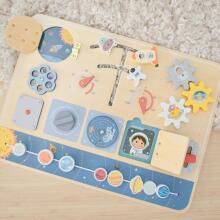 TOOKY TOY Medinė edukacinė lenta Montessori astronauto erdvėlaivis