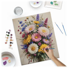 Paveikslas pagal numerius 40x50 cm Massido gėlės