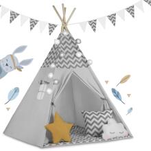 Tipi tent for children with lights Nukido - gray