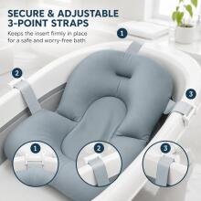 Baby Bath Cushion Art.271284 Grey Baby Bath Cushion