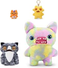 Fuggler Alley Cats (Wide Eyed Cat) – juokingas bjaurus monstriuko pliušinis žaislas su žmogaus dantimis