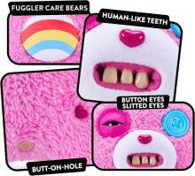 „Fuggler Care Bears“ 23 cm pliušinis žaislas („Cheer Bear“) iš „ZURU“ – juokingas bjaurus monstras, minkštas žaislas su žmogaus formos dantimis, kolekcinis pliušinis žaislas vaikams, paauglia
