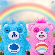 „Fuggler Care Bears“ 23 cm pliušinis žaislas („Cheer Bear“) iš „ZURU“ – juokingas bjaurus monstras, minkštas žaislas su žmogaus formos dantimis, kolekcinis pliušinis žaislas vaikams, paauglia