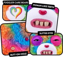 „Fuggler Care Bears“ 23 cm pliušinis žaislas (Togetherness Bear) iš „ZURU“ – juokingas bjaurus monstras, minkštas žaislas su žmogaus formos dantimis, kolekcinis pliušinis žaislas vaikams, paa