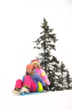 Atom Snowslider Art.274813 Snowboogie Snow Sledge - 95cm Single Rider Roll Up Air Slick Winter Sled