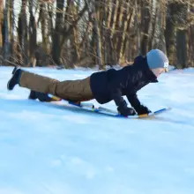 Atom Snowslider Art.274813 Snowboogie Snow Sledge - 95cm Single Rider Roll Up Air Slick Winter Sled