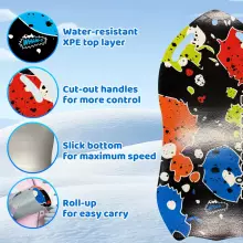 Atom Snowslider Art.274813 Snowboogie Snow Sledge - 95cm Single Rider Roll Up Air Slick Winter Sled